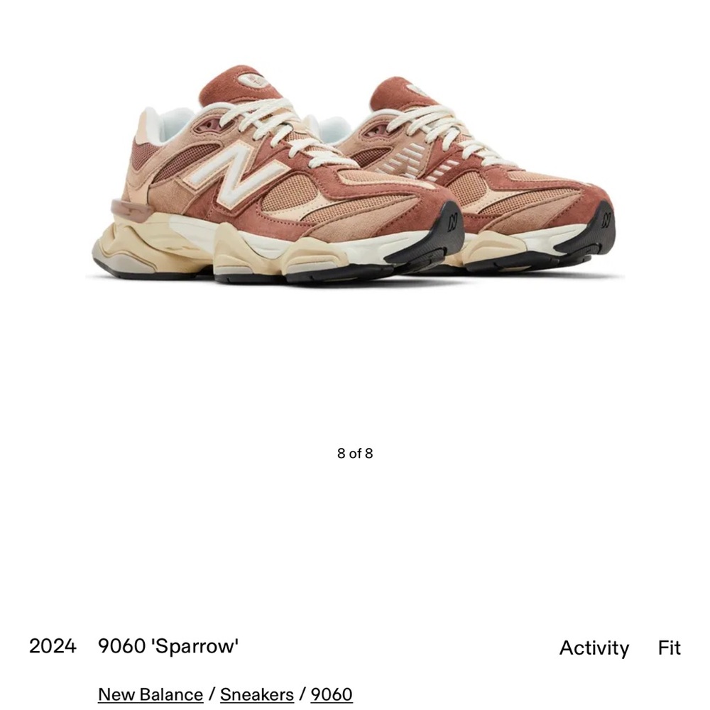 New Balance 9060 Sneakers in Brown and Cream